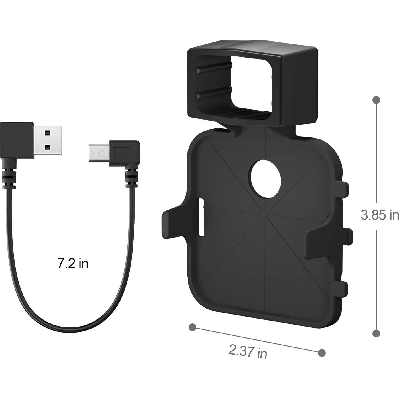 Outlet Wall Mount for Blink Sync Module 2,Simple Mount Bracket Holder for All-New Blink Outdoor and All-New Blink Indoor Home Security Camera with Easy Mount Short Cable（1Pack,Black）
