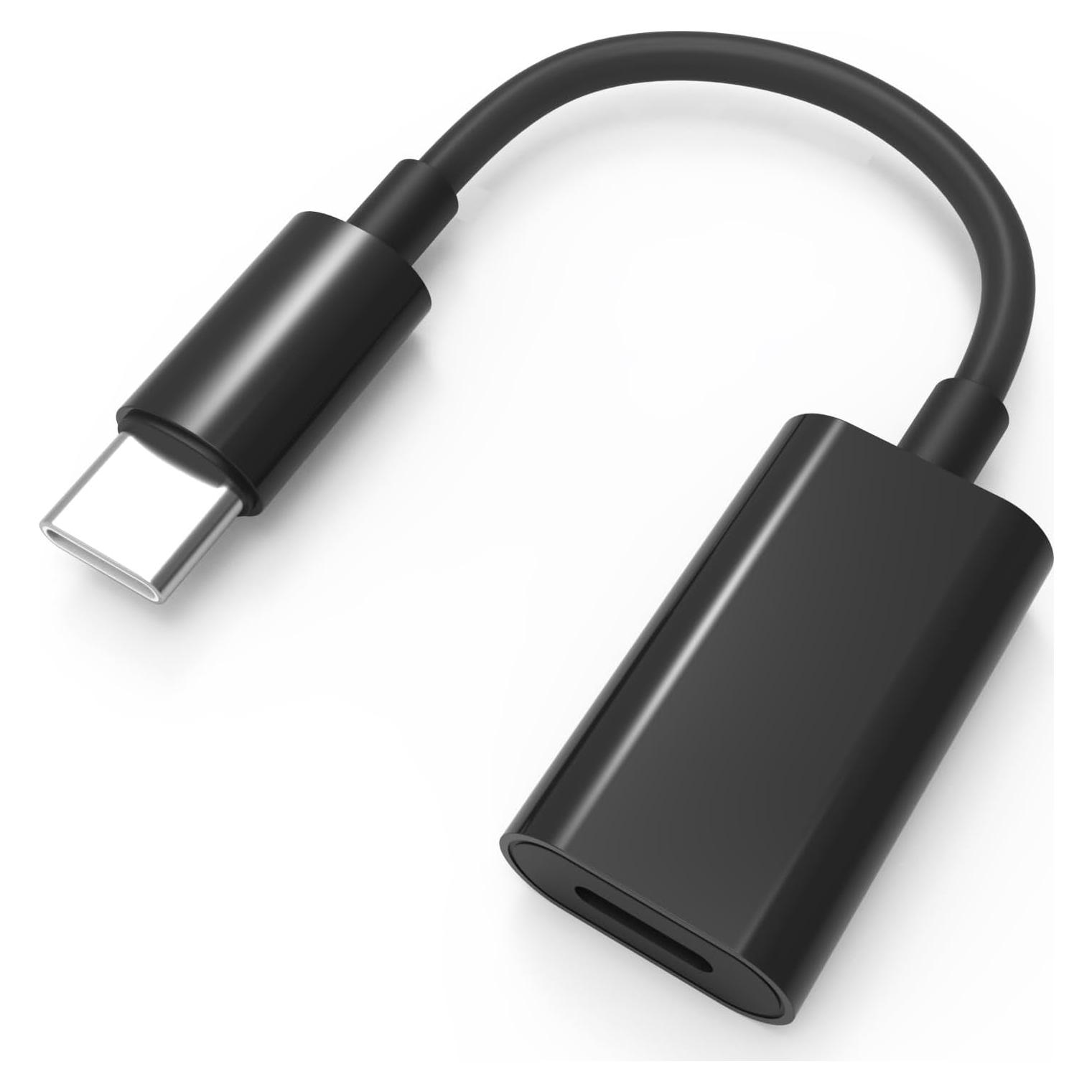 Adaptador USB C QXWY para Auriculares Lightning y Carga