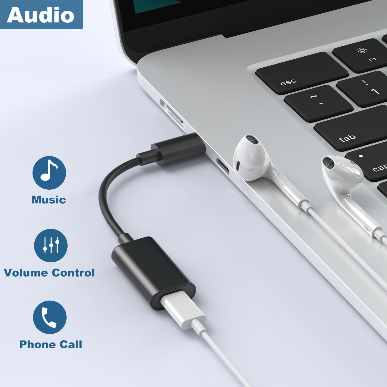 Adaptador USB C QXWY para Auriculares Lightning y Carga