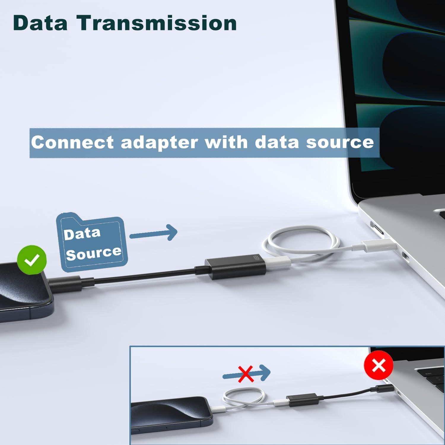 Adaptador USB C QXWY para Auriculares Lightning y Carga