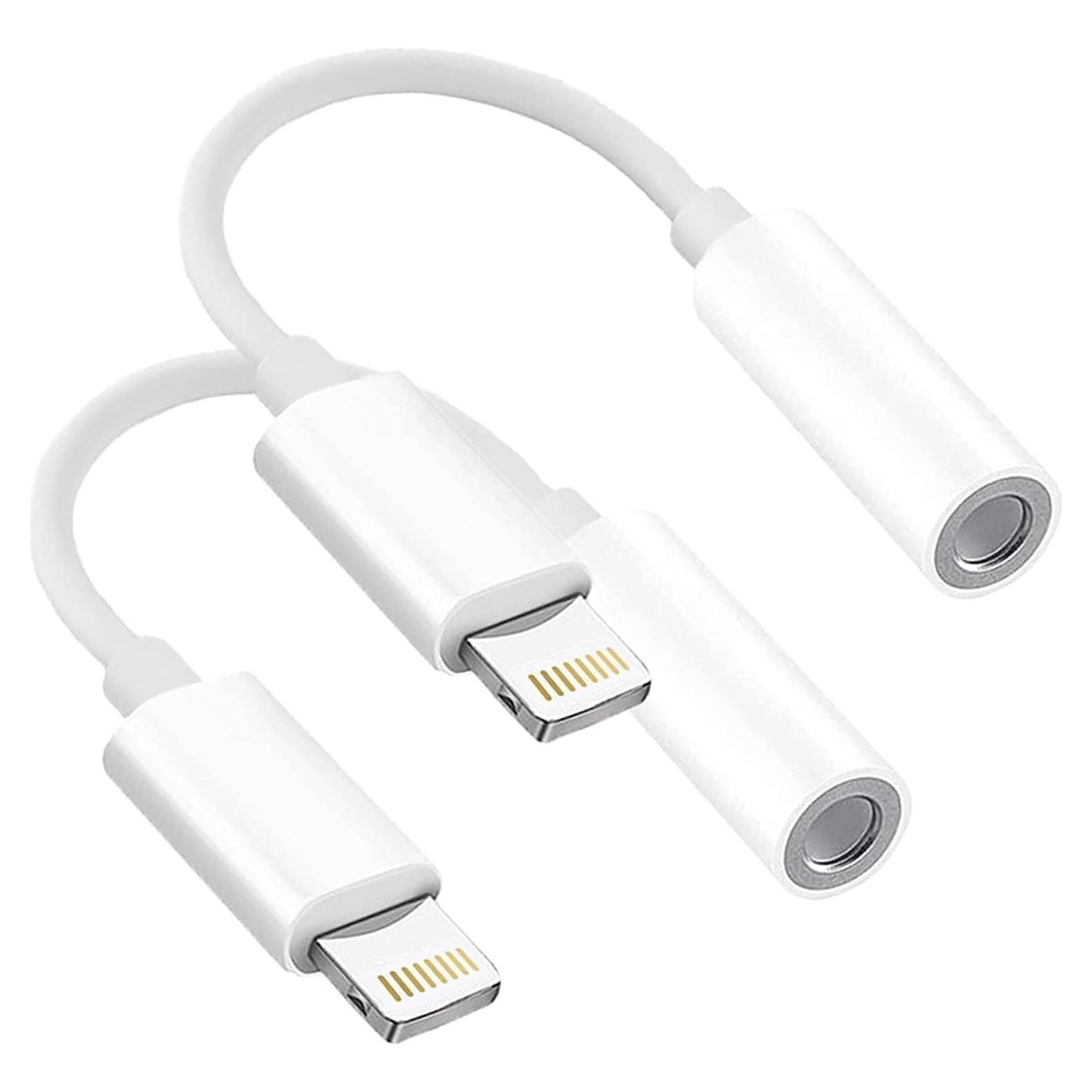 Adaptador Lightning a Jack 3.5mm LIMQIAOWY - Paquete de 2