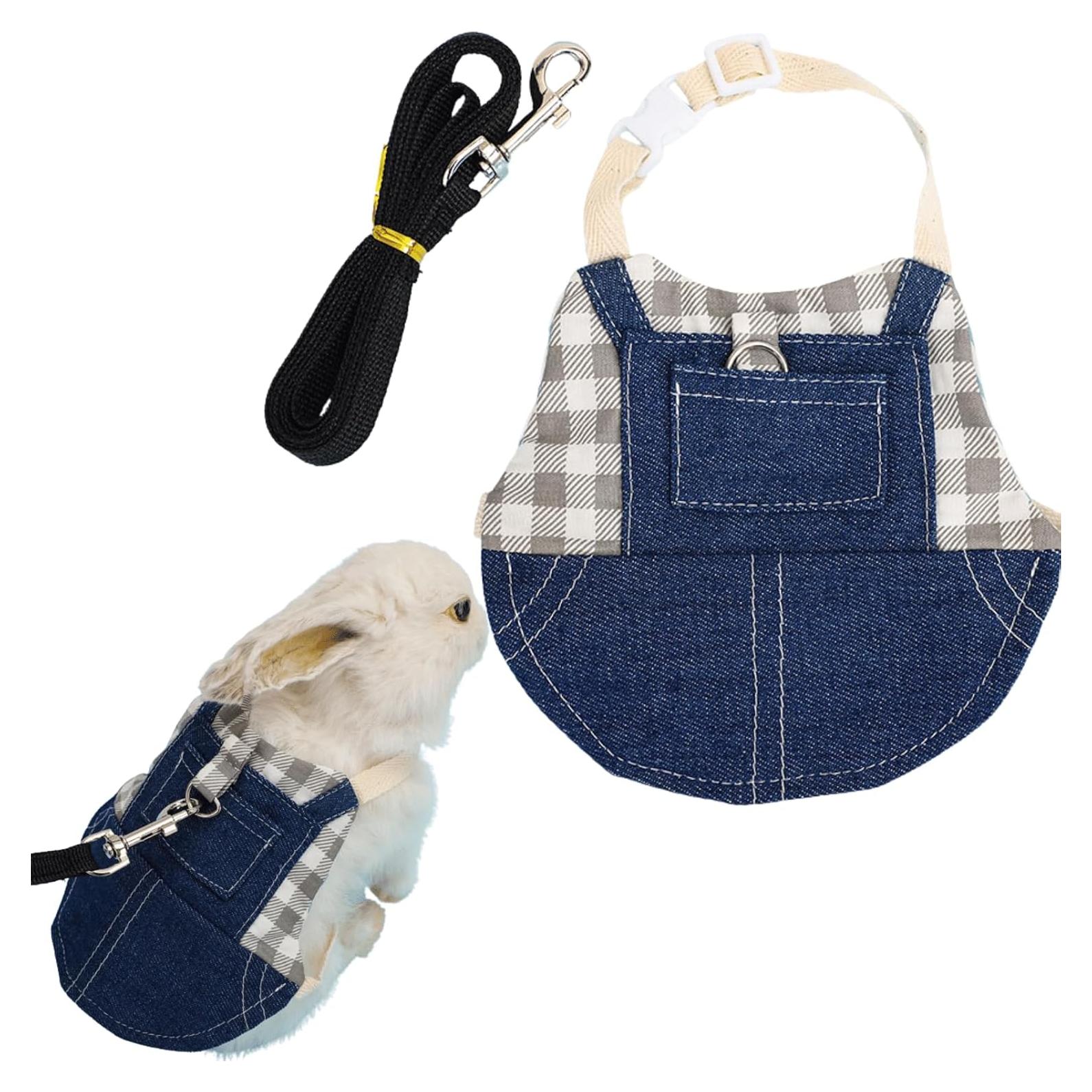 Arnés y Correa para Conejo Copfeu Gris Talla S Ajustable