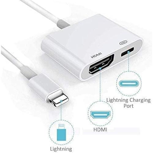 Adaptador Digital AV HDMI Kinhaly 1080P para iPhone y iPad