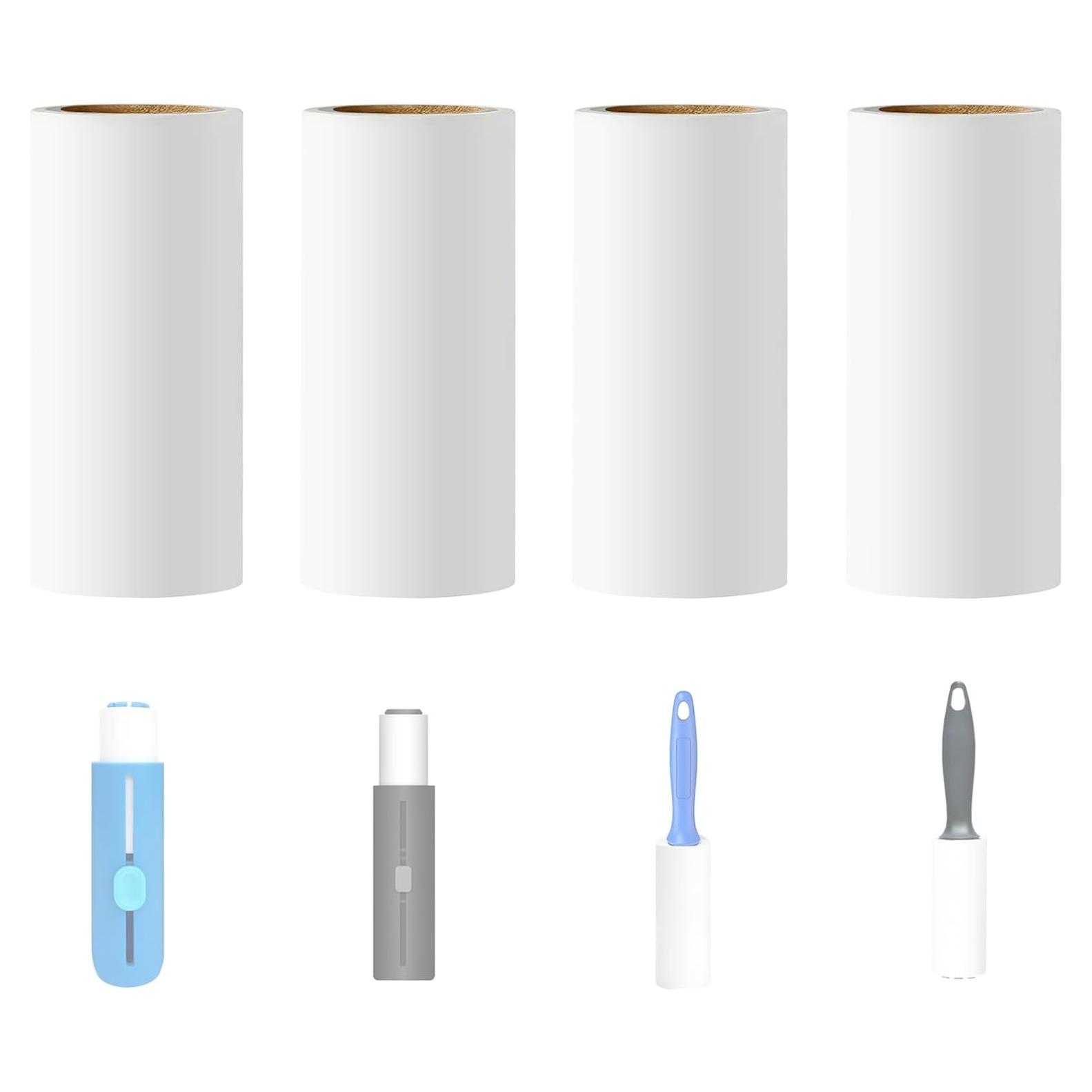 Recargas Rodillo Quitapelusas MINGRACE 3" 4 Rollos 160 Hojas