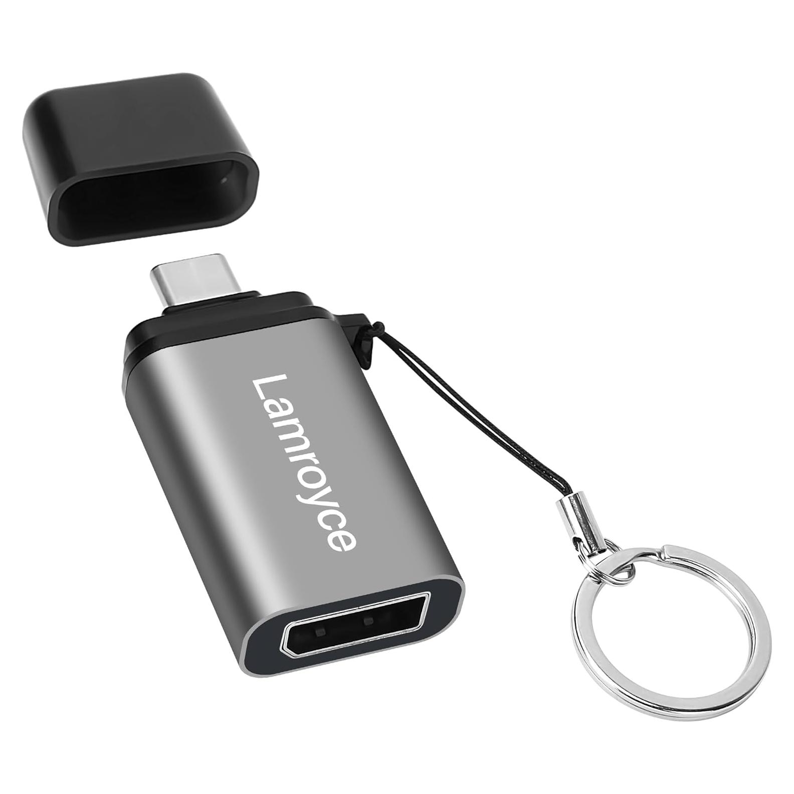 Adaptador USB C a DisplayPort 8K Lamroyce - 190g, 1 Paquete