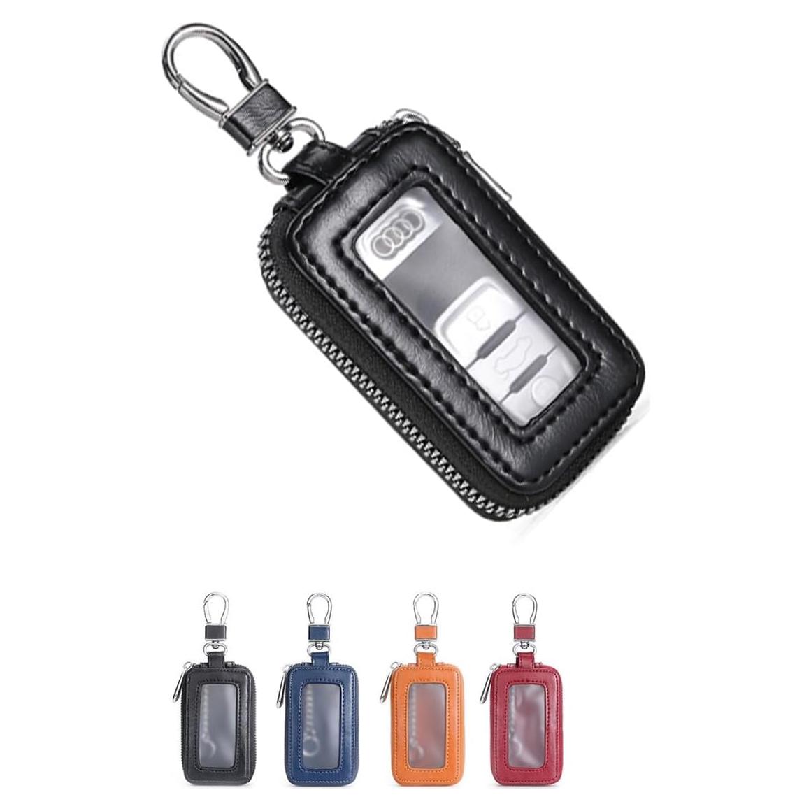 Funda de Llave de Coche Universal de Cuero Negro - Unisex