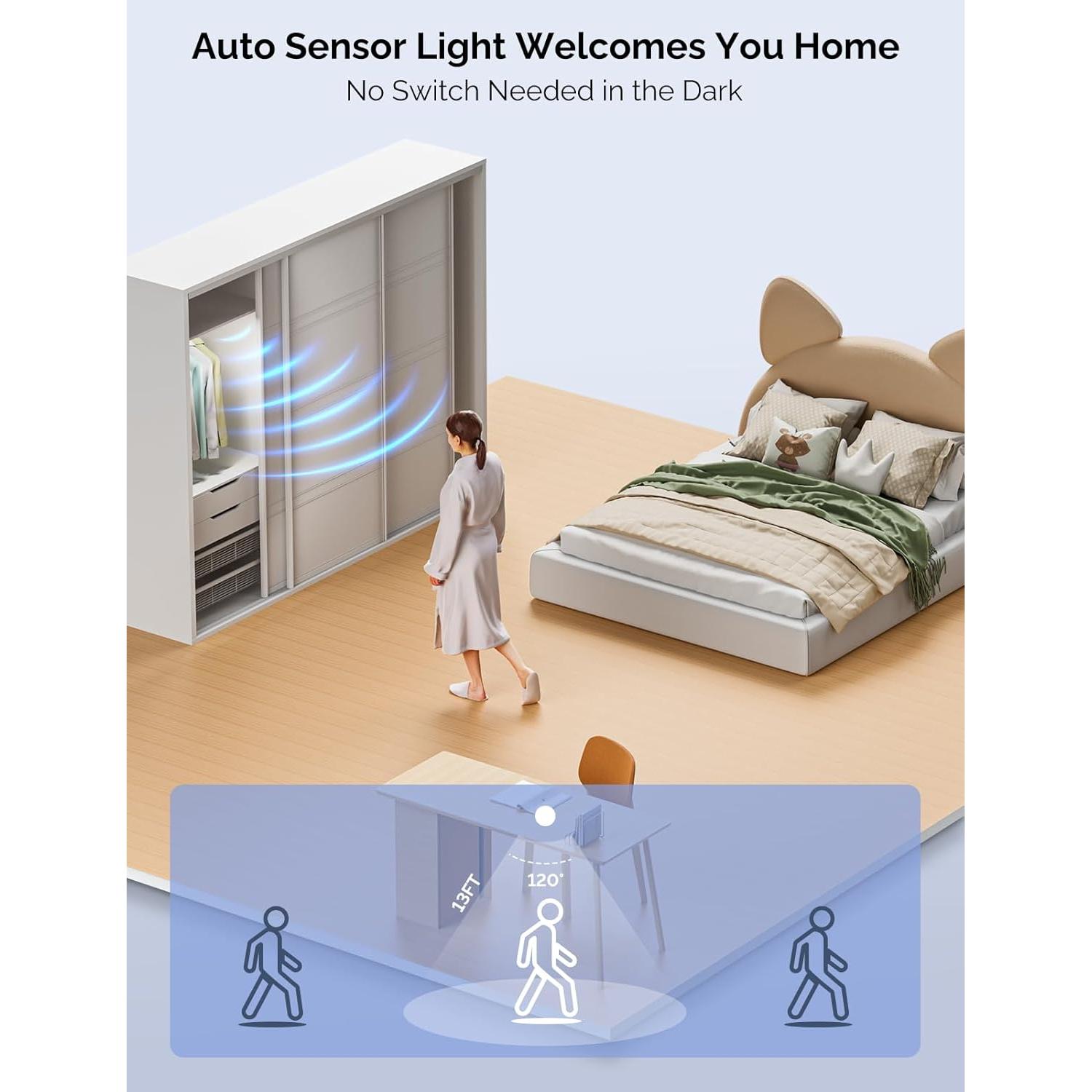 Luz Bajo Gabinete YIGER LED 25.4cm Inalámbrica con Sensor