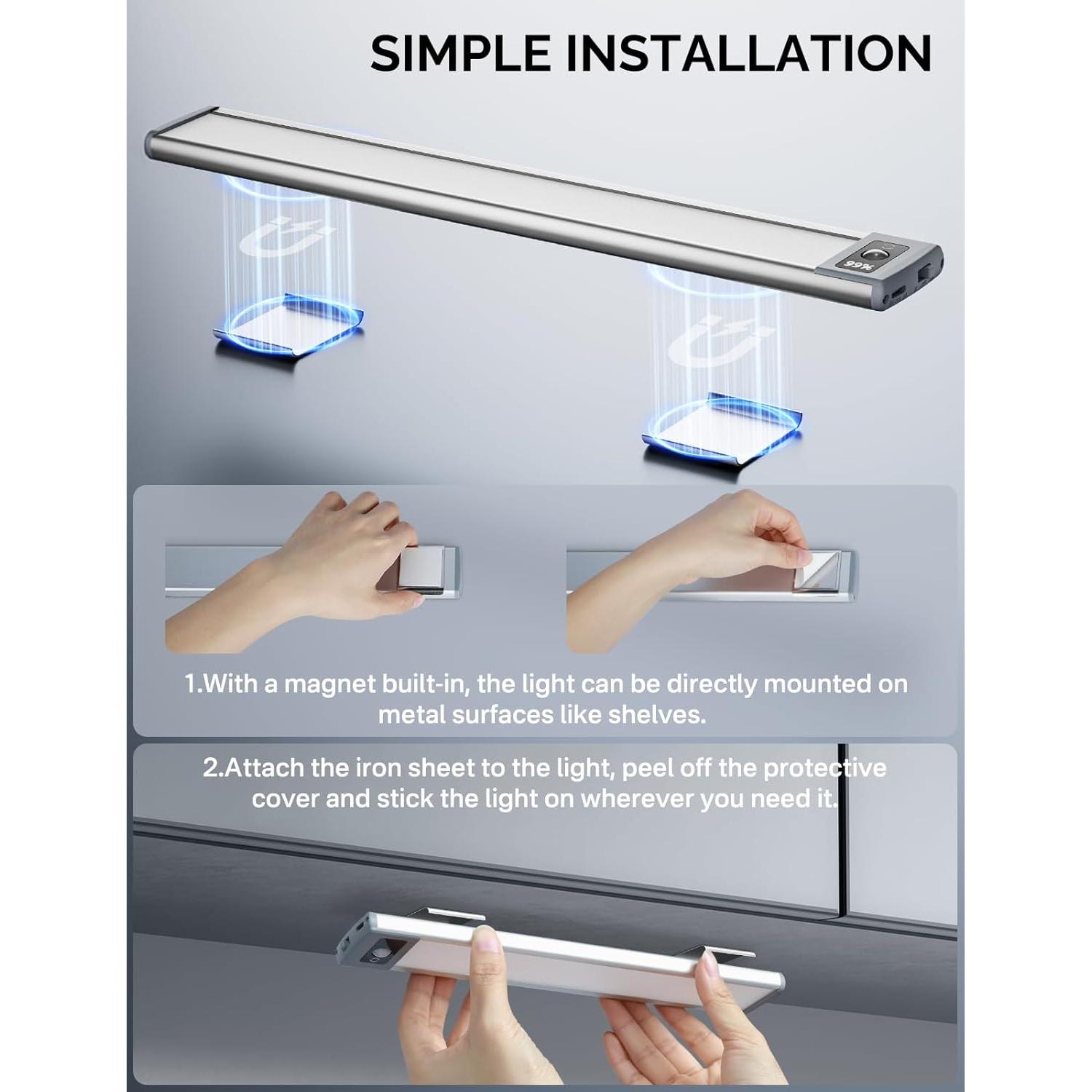 Luz Bajo Gabinete YIGER LED 25.4cm Inalámbrica con Sensor