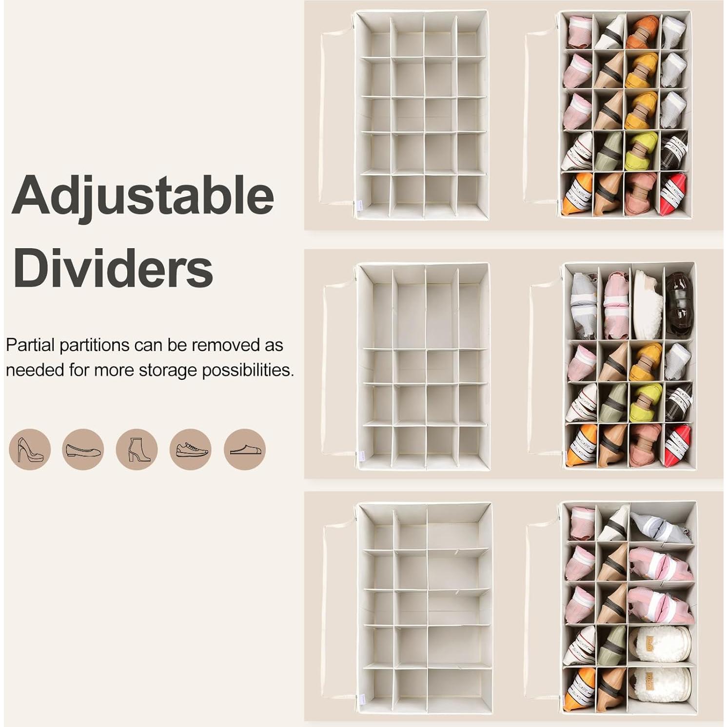 Organizador de Zapatos TOPIA HOME Beige Extra Grande 20 Pares