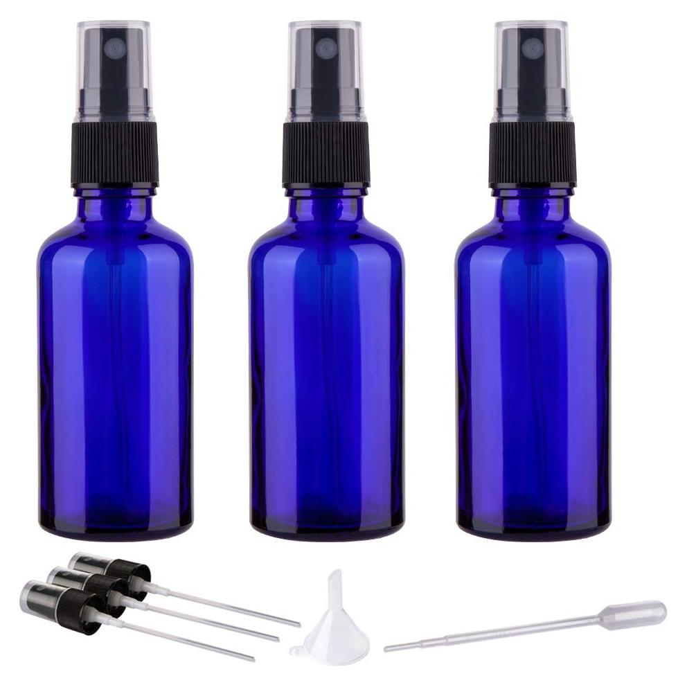 Botellas de Spray 60ml Hydior 3 Pack Vidrio Azul Reutilizables