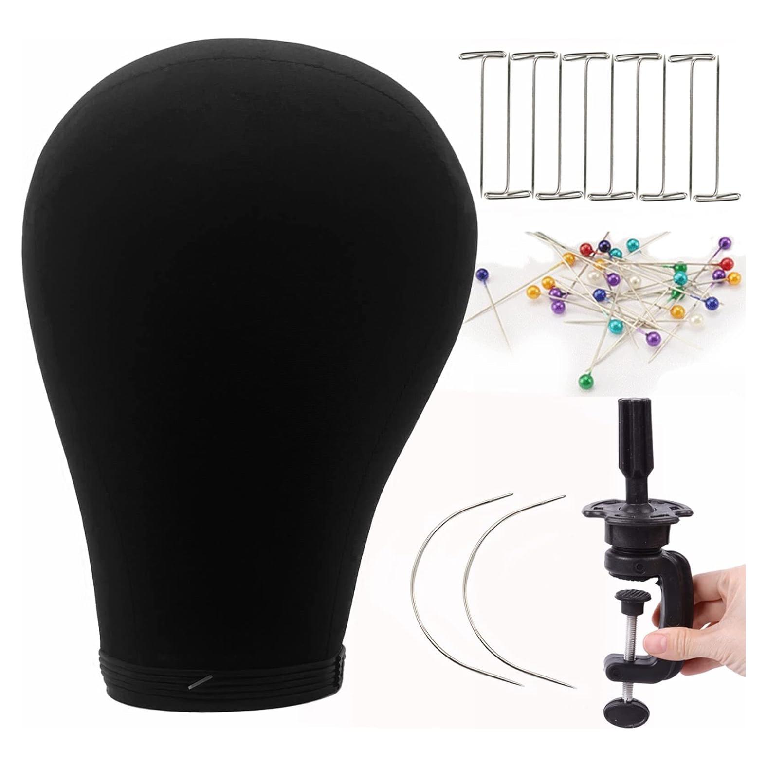 Soporte de Cabeza de Peluca Dazzle 22" (55.88 cm) Lona Negra