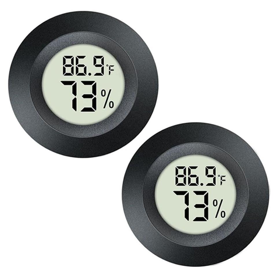 Paquete de 2 Higrómetros Termómetros Digitales JEDEW 45mm