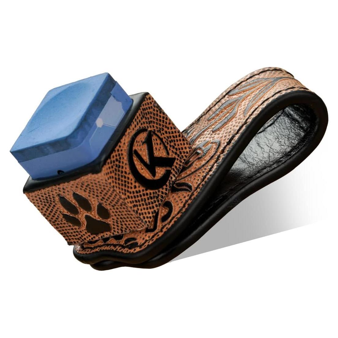 Soporte de Tiza de Cuero Curtido Vegetal KONLLEN Negro