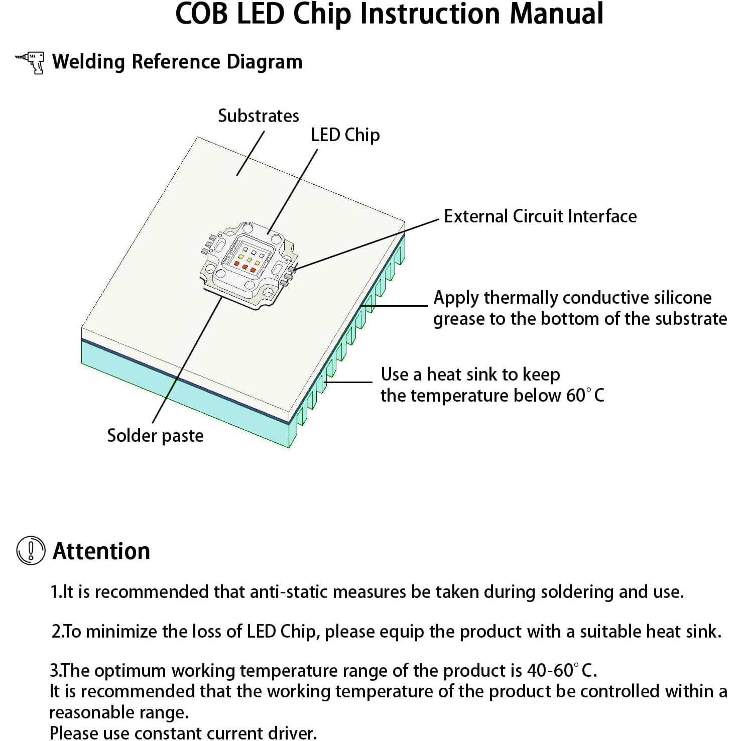 Módulo LED COB 10W RGB LEDGUHON para Iluminación DIY