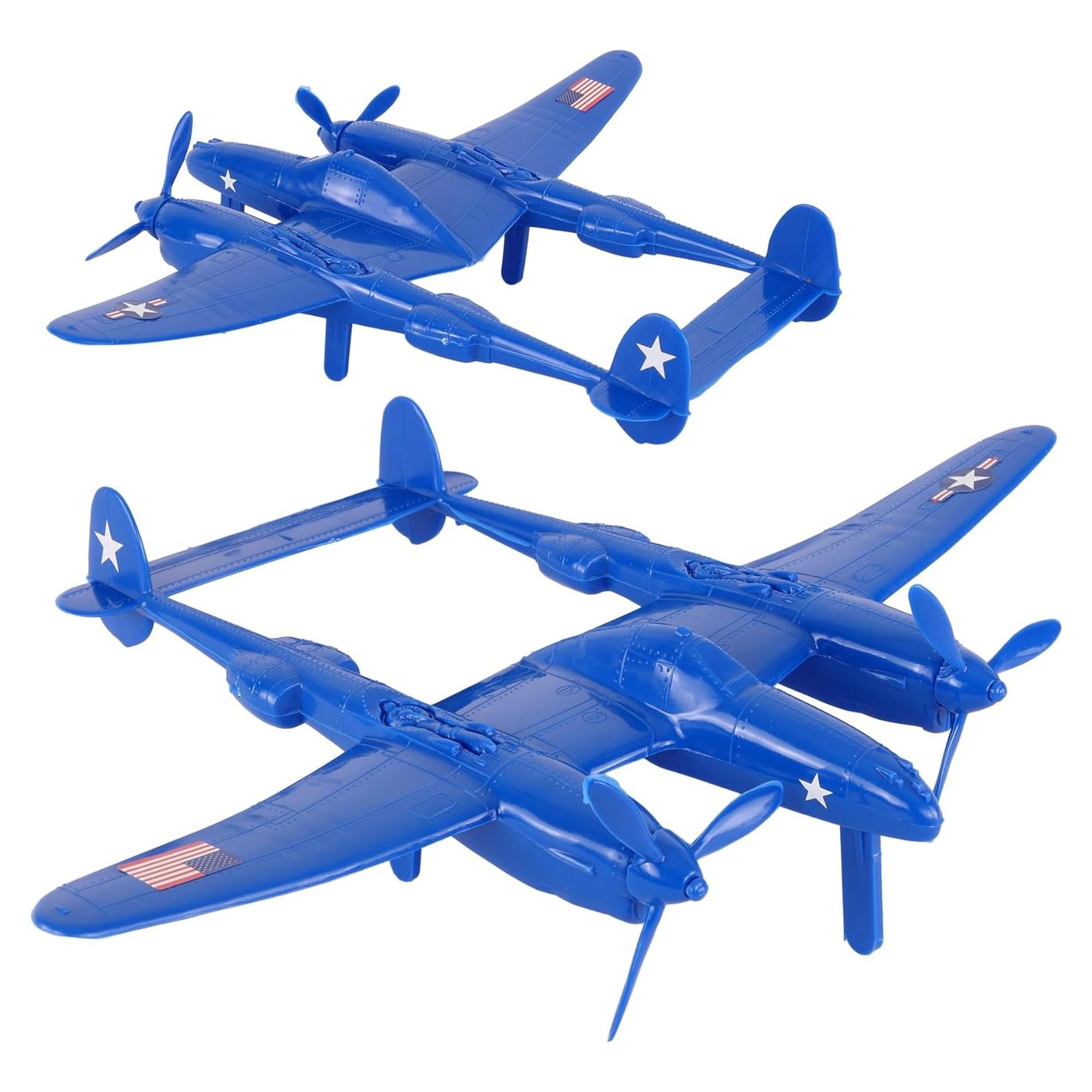 Aviones de Combate TimMee P-38 Lightning Azul 2 Piezas