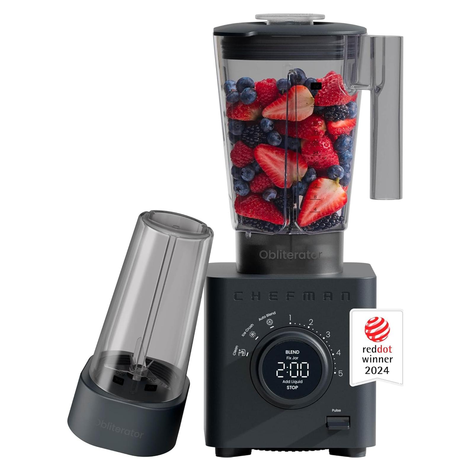 Licuadora Chefman Obliterator 1.32L 1380W con Tarro de Viaje