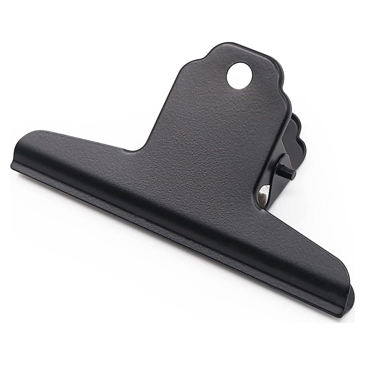 Clips de Metal Bulldog Coideal Negros 10 Pcs 10 cm Grandes