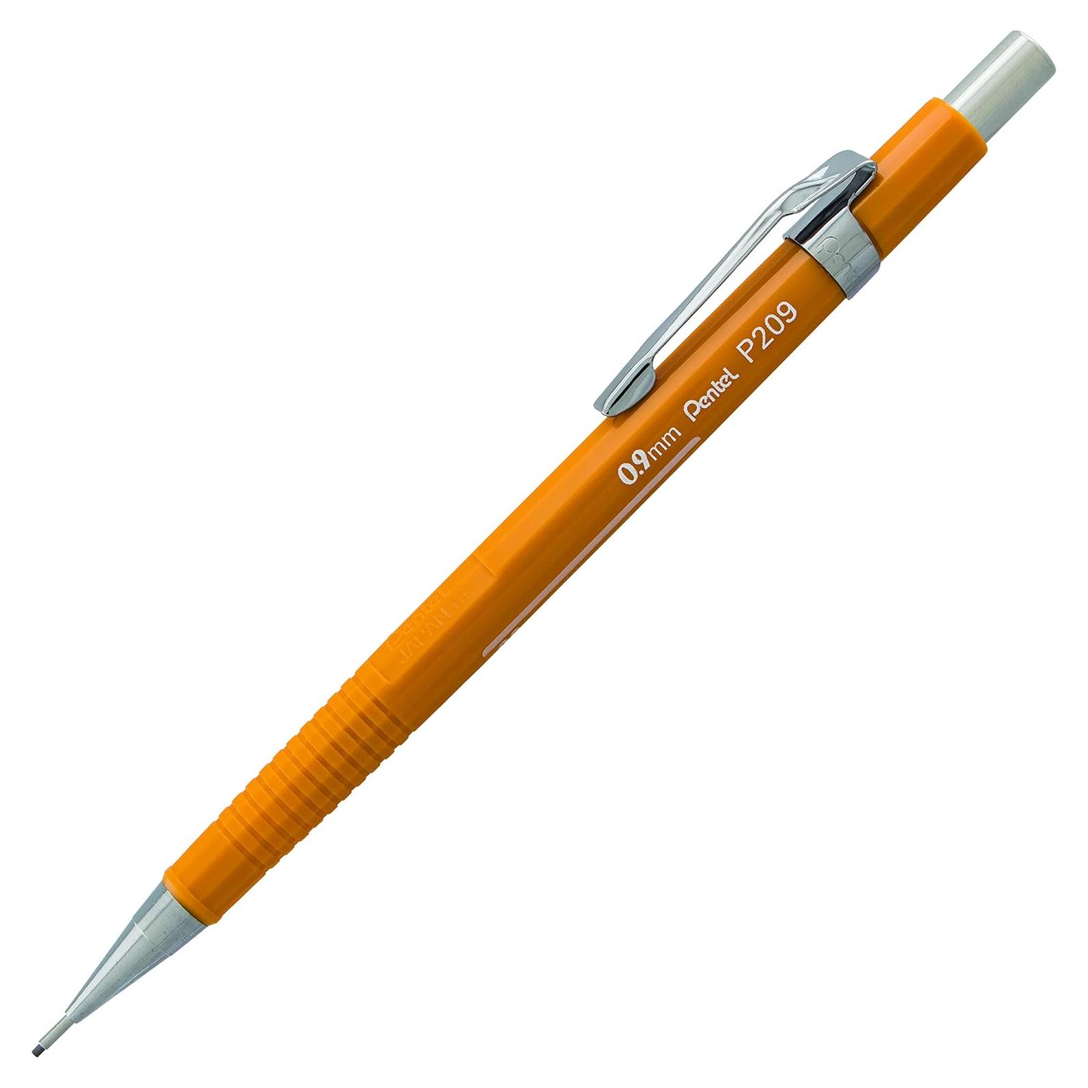 Lápiz Mecánico Pentel Sharp 0.9mm Amarillo Caja 12 Unidades
