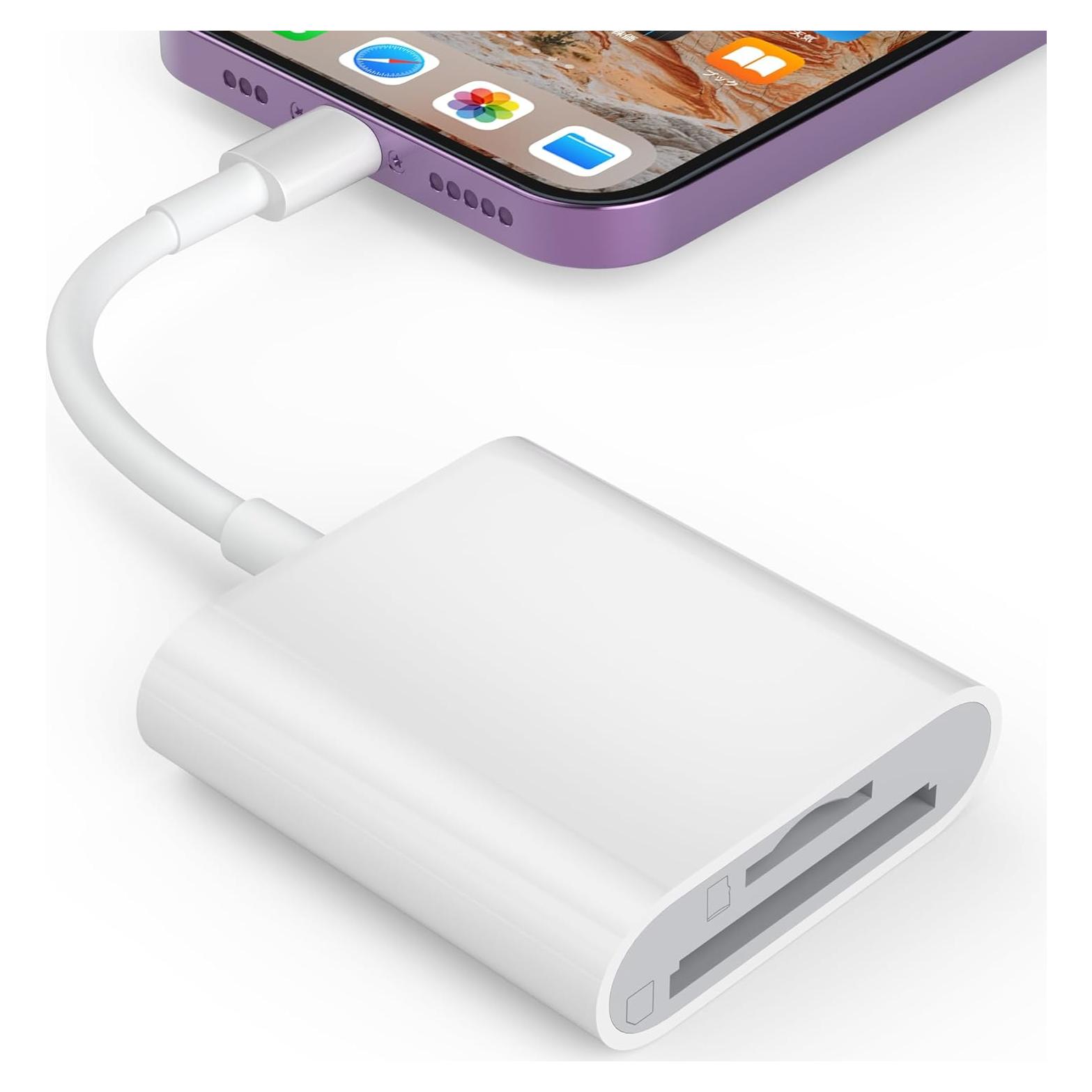 Lector de Tarjetas SD TIANSONG para iPhone y iPad - Doble Ranura