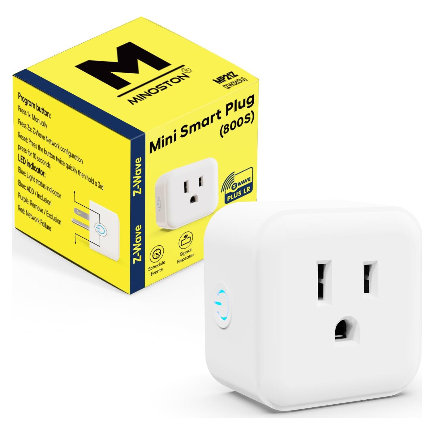 Enchufe Inteligente Z-Wave Minoston MP21Z, 15A, Control Remoto