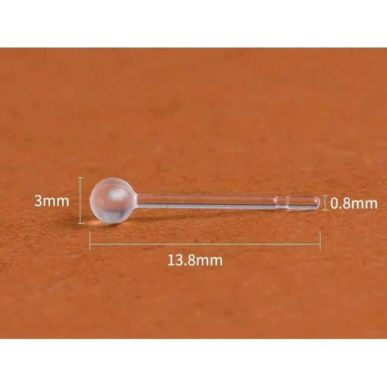 Pendientes de plástico Formulen 200 piezas hipoalergénicos 3 mm