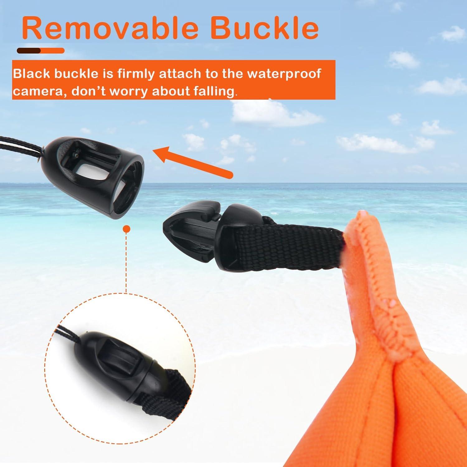 4 Correas Flotantes Impermeables para Cámara Neopreno Naranja