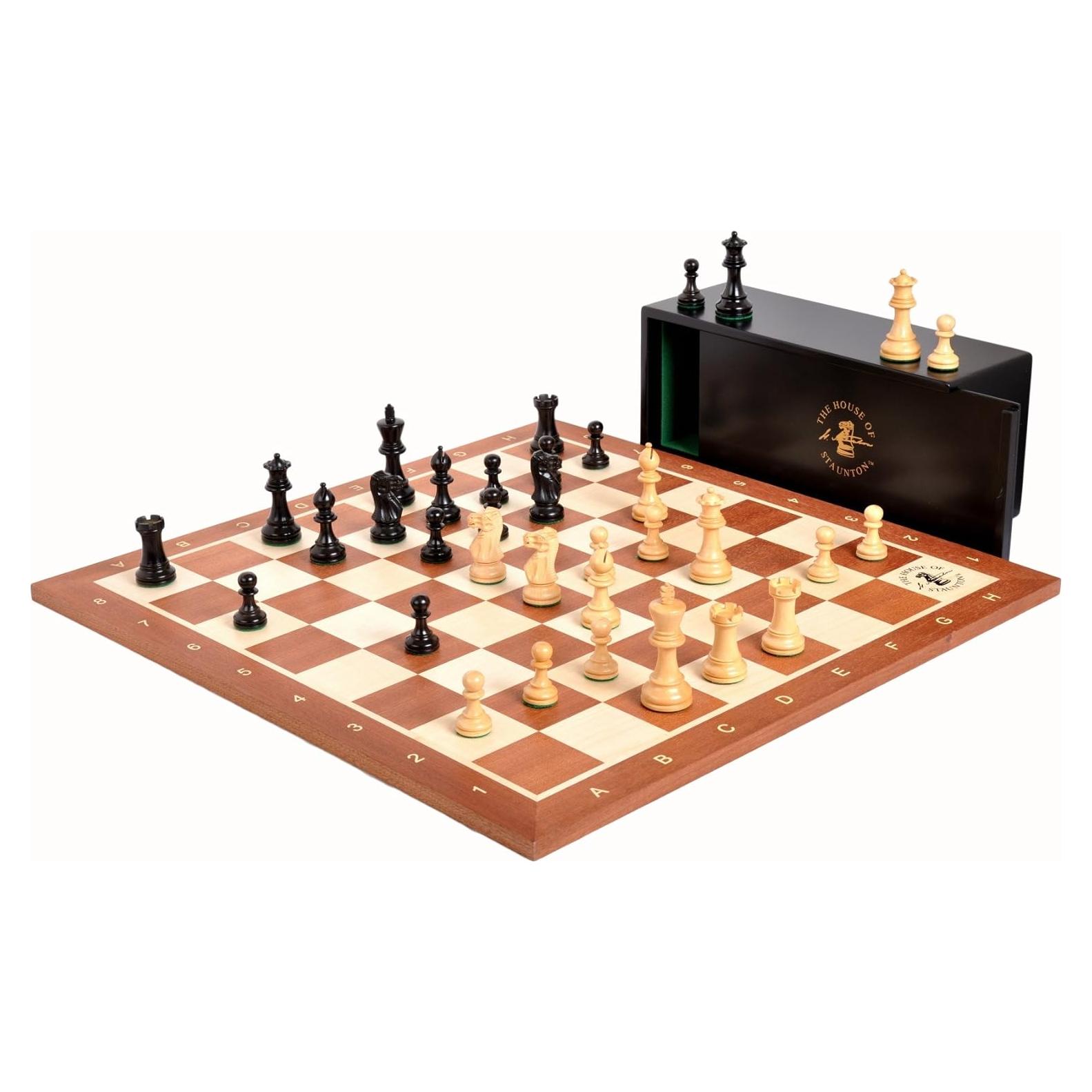 Juego de Ajedrez Grandmaster Staunton Madera 34 Piezas
