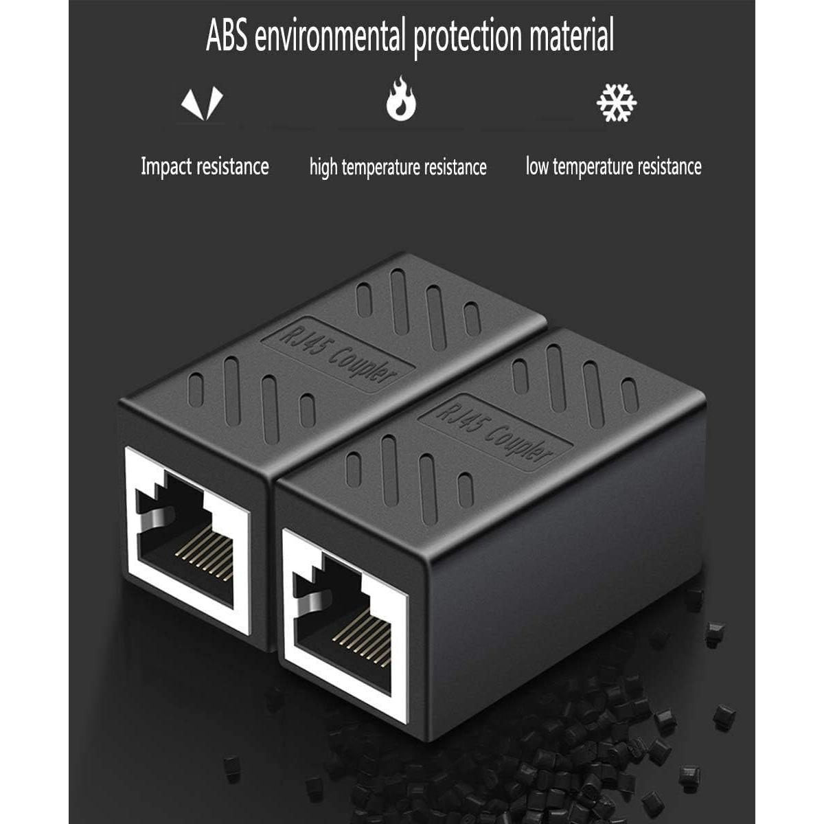 Acoplador RJ45 PLUSPOE Hembra a Hembra 10 Gbps - Paquete de 2