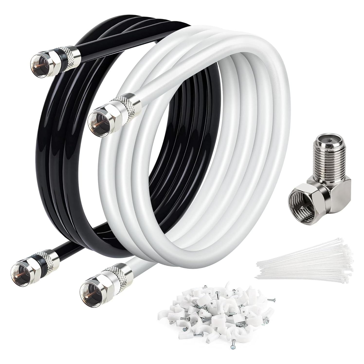 Cable Coaxial RG6 Elecan 0.61 m Doble Paquete Blindado 3 GHz