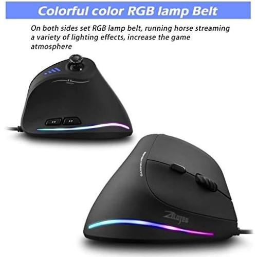 Mouse Gaming Vertical Zelotes C18 10000DPI RGB 11 Botones