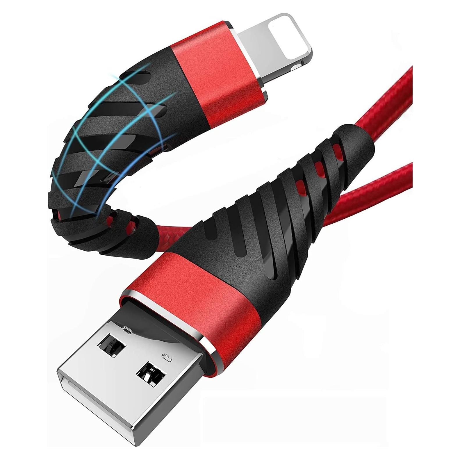Cable Lightning 3 pies CyvenSmart MFi Rojo - Carga Rápida