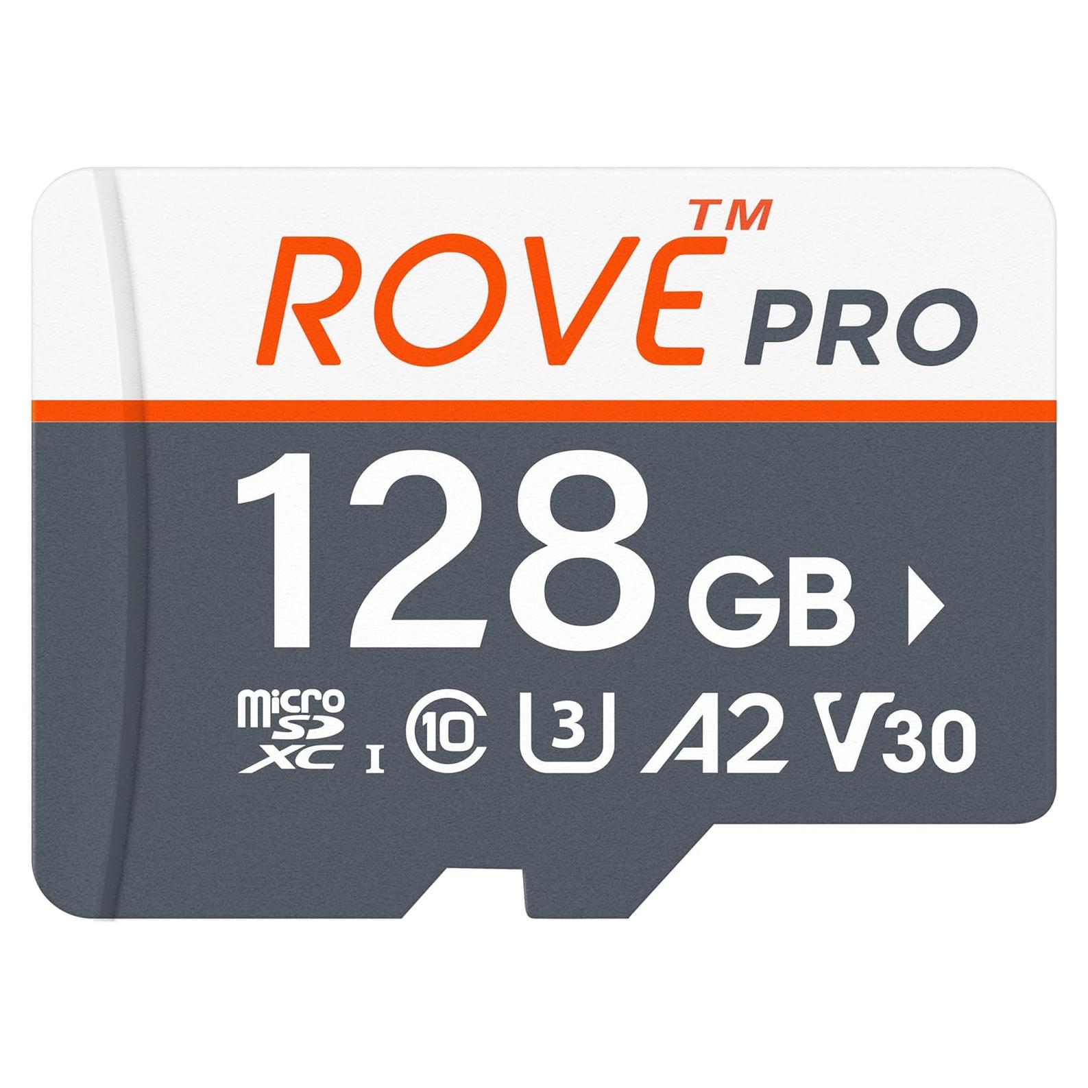 Tarjeta Micro SD ROVE PRO 128GB C10 U3 V30 100MB/s