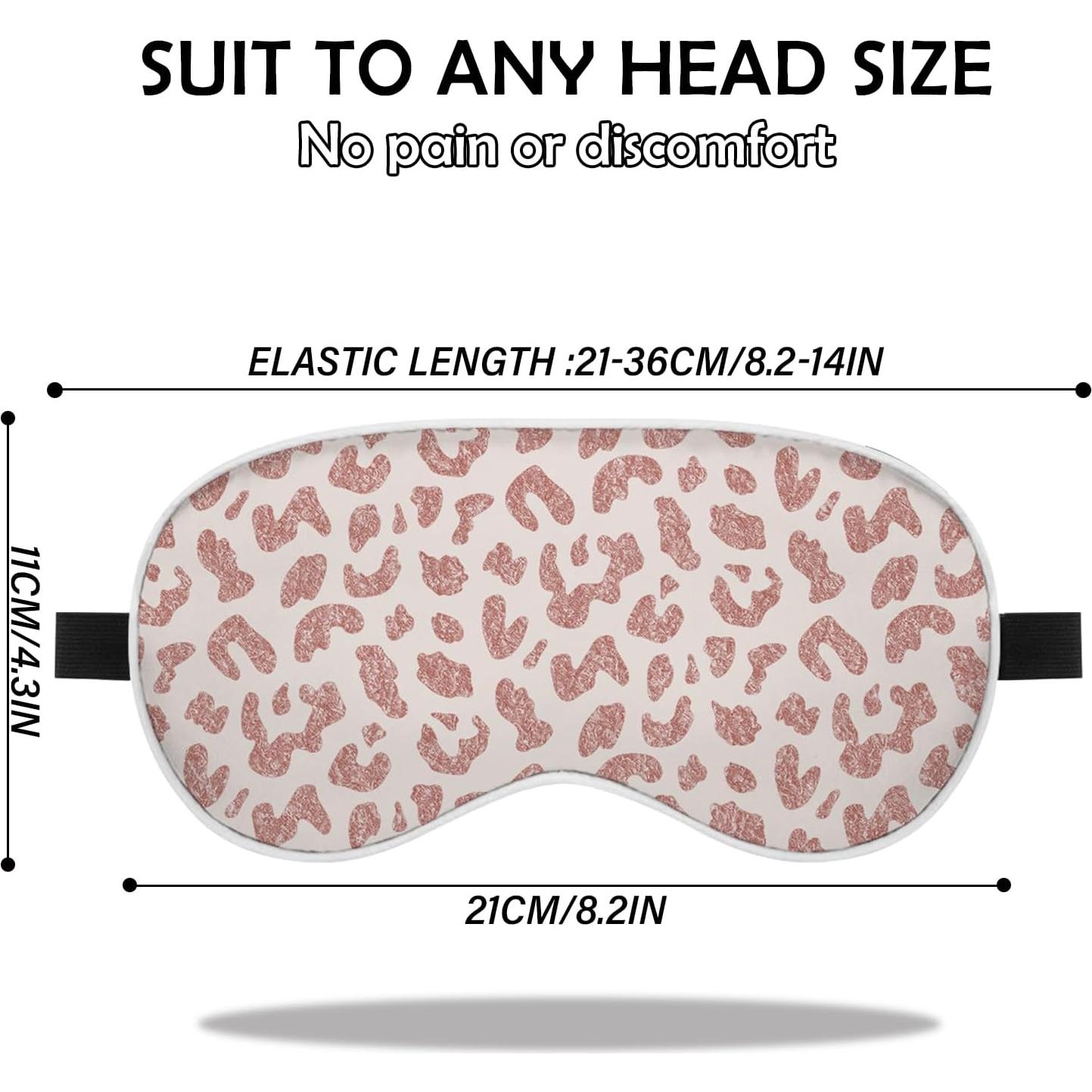 2 PCS Máscaras de Sueño de Seda Suave BHAHB Leopardo