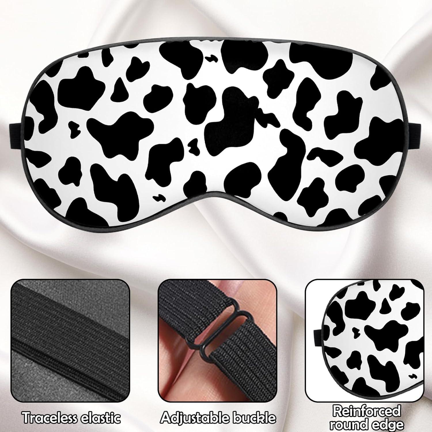 2 PCS Máscaras de Sueño de Seda Suave BHAHB Leopardo