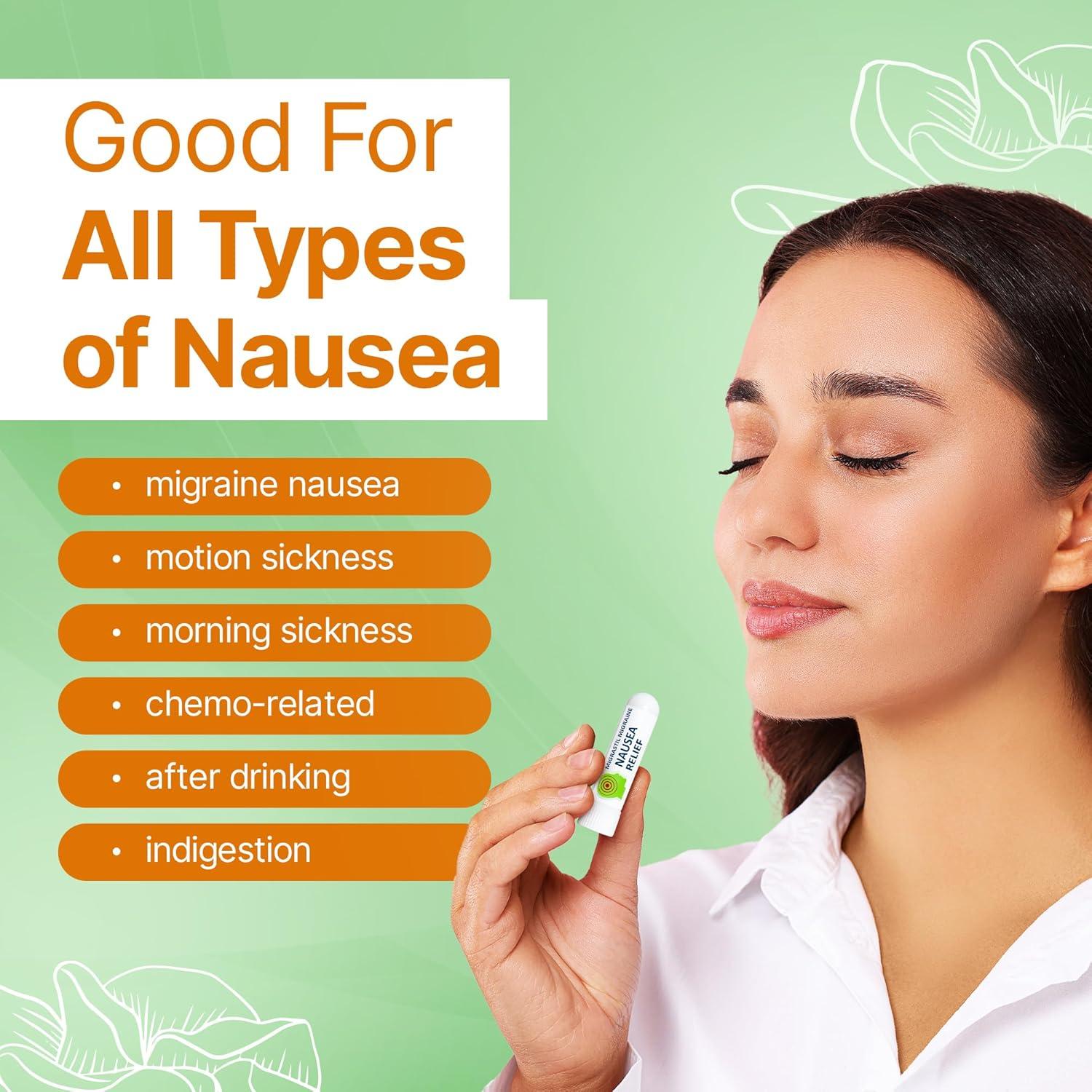 Inhalador de Náuseas Migrastil - Aromaterapia Natural (Paquete de 2)