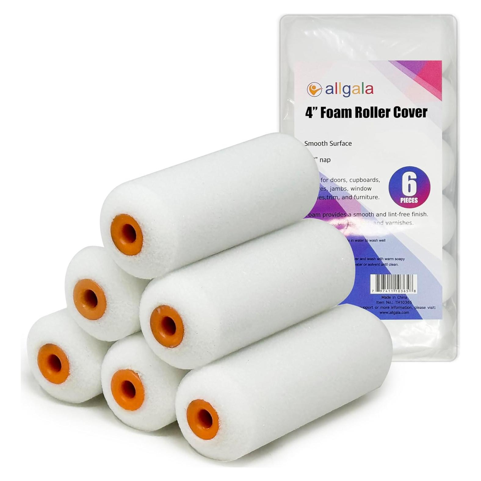 Rodillo de Pintura de Espuma Allgala 10 cm - Paquete de 6