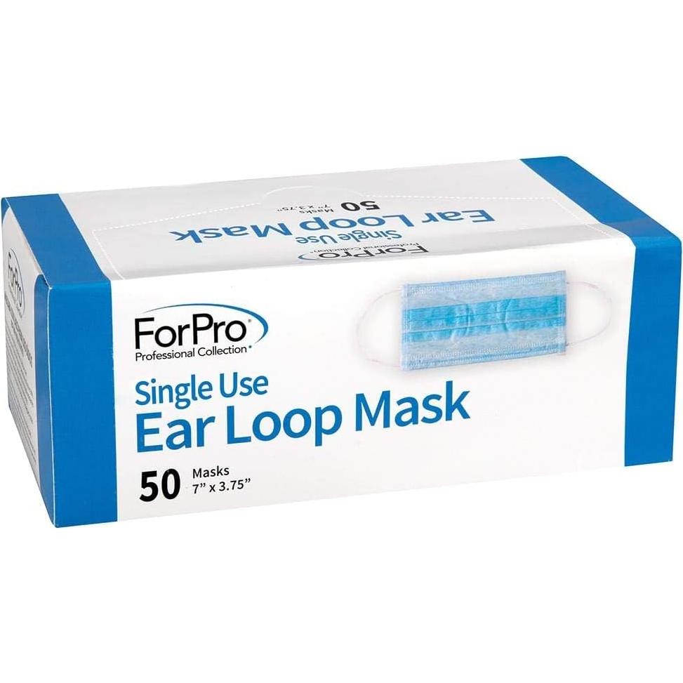 Mascarillas Desechables ForPro 3 Capas Paquete de 50 Unidades