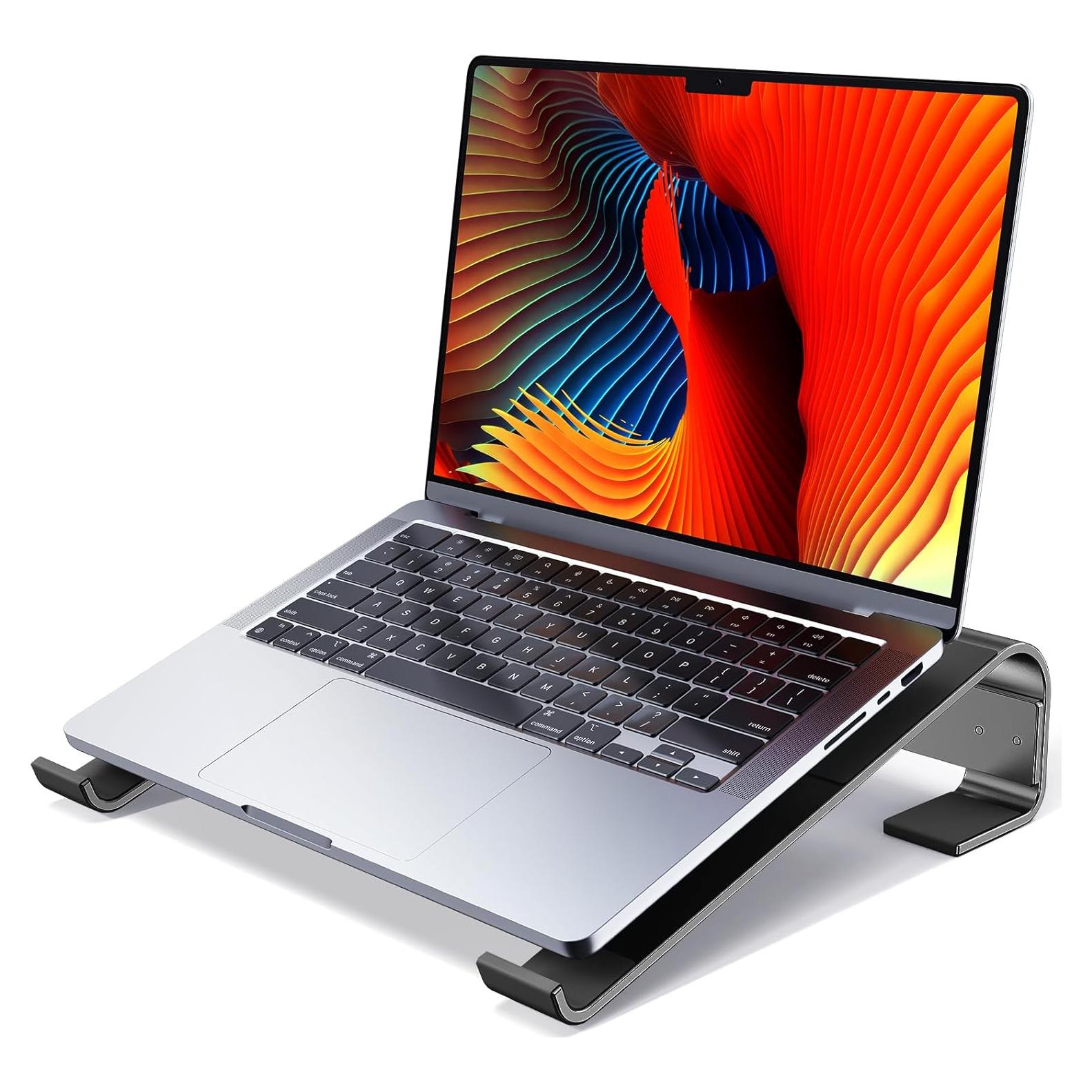 Soporte Ergonómico para Laptop MOKURU - Aluminio Negro 10-17.3''