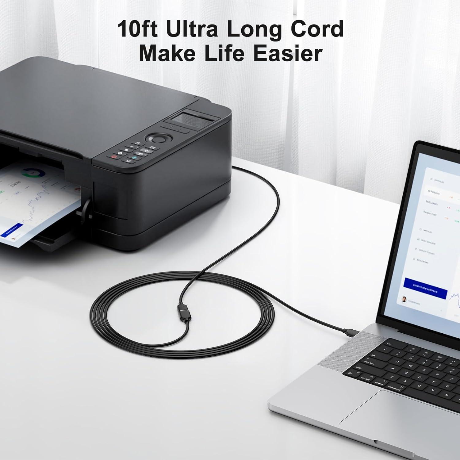 Cable de Extensión USB 2.0 3m Besgoods Negro - Macho a Hembra