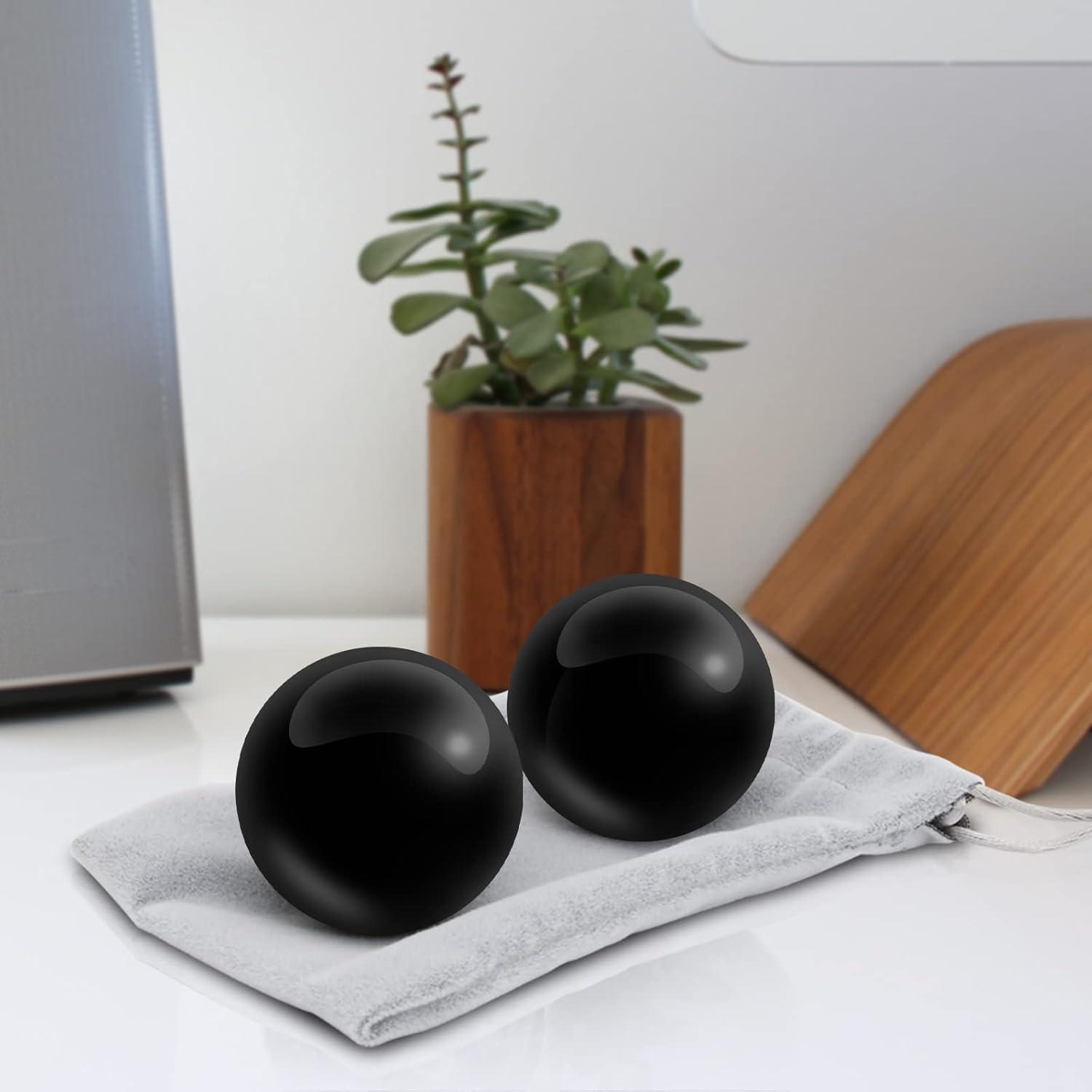 Bolas de Baoding Coolrunner de Mármol Negro 5cm - 2 Piezas