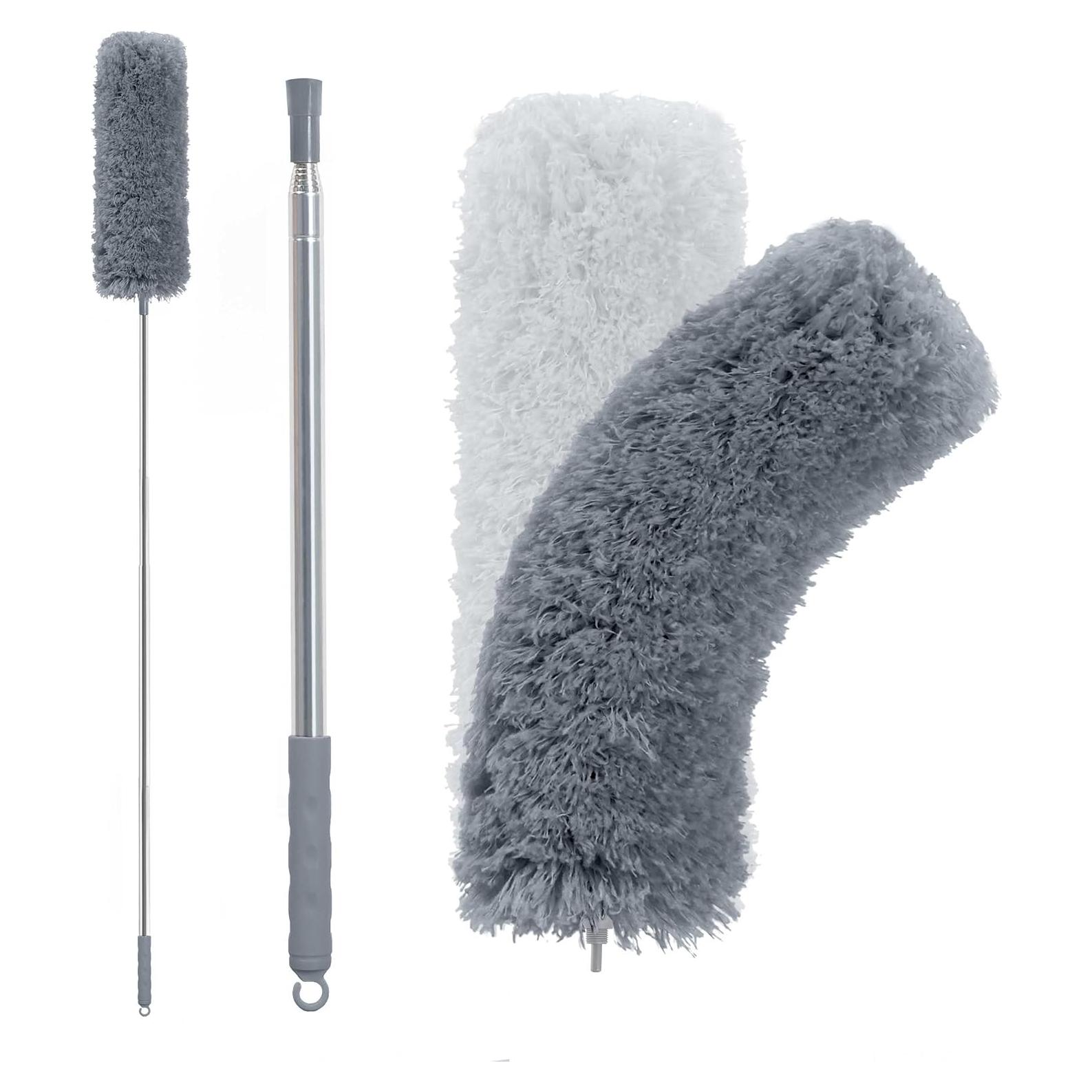 Plumero Extensible BOOMJOY de Microfibra 254 cm Gris Oscuro