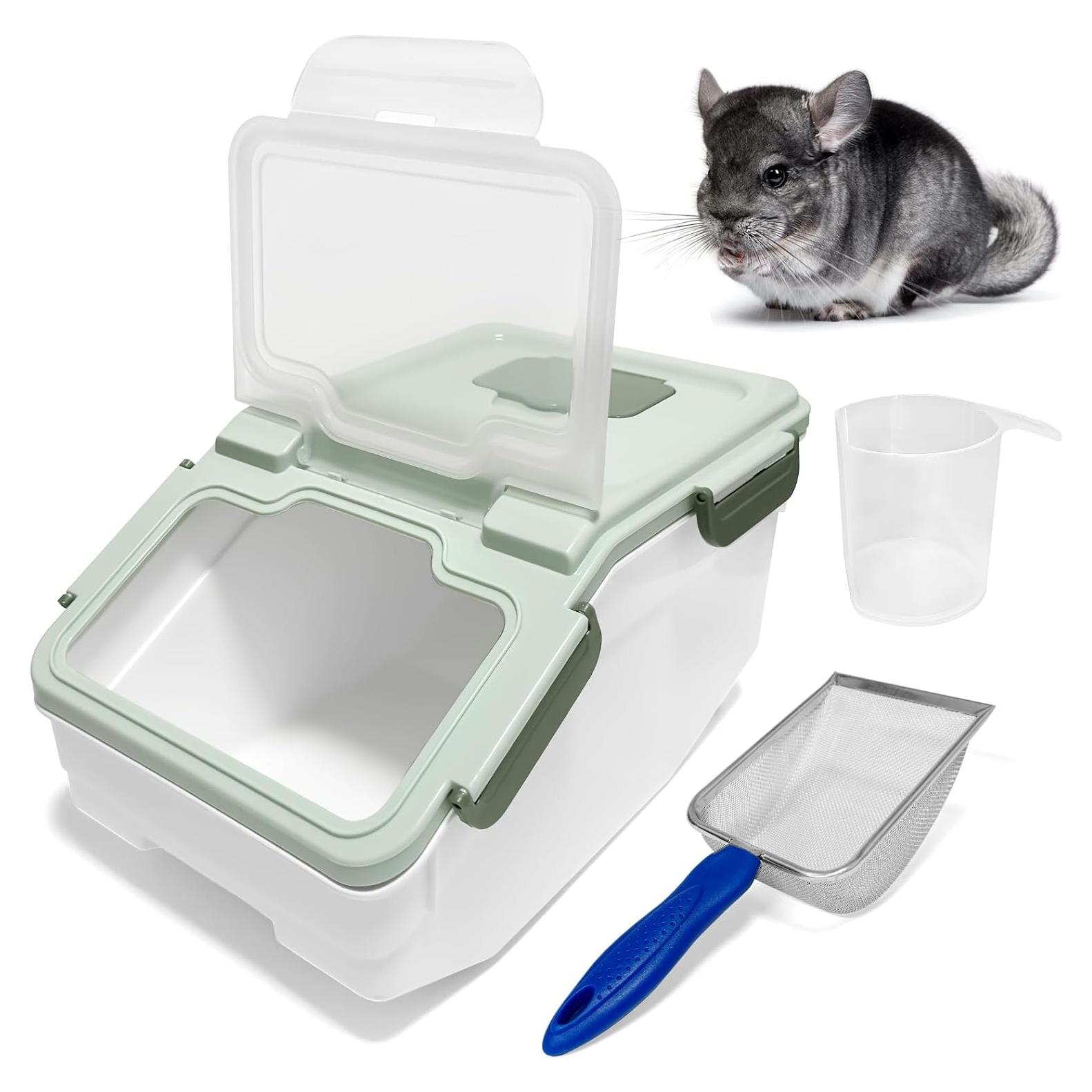 Kit de Baño de Arena para Chinchillas Arfubye Verde 35.4x23.1cm