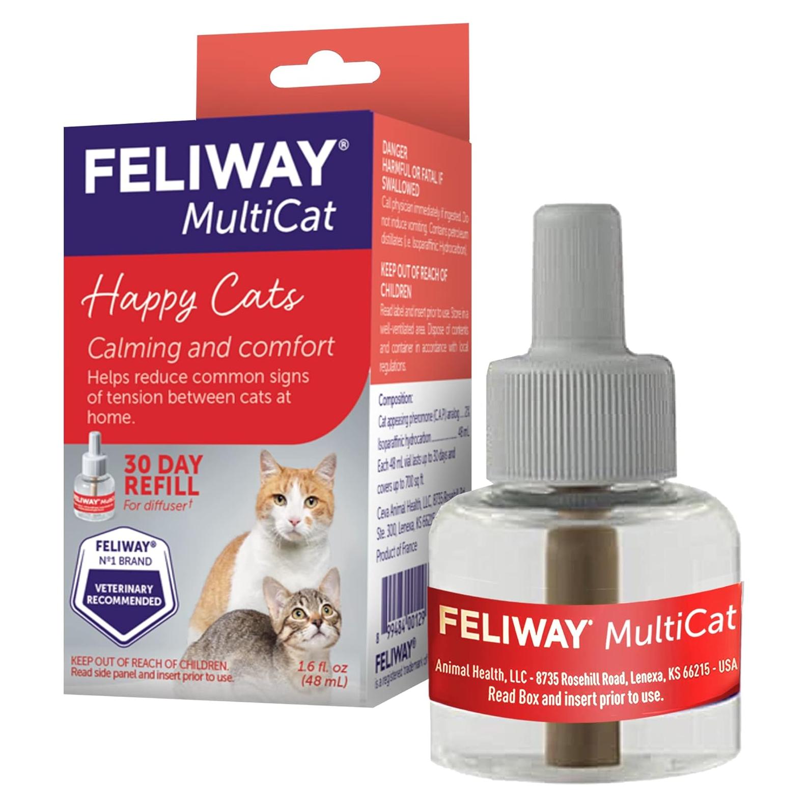 FELIWAY MultiCat Recarga 48ml - Difusor de Feromonas para Gatos