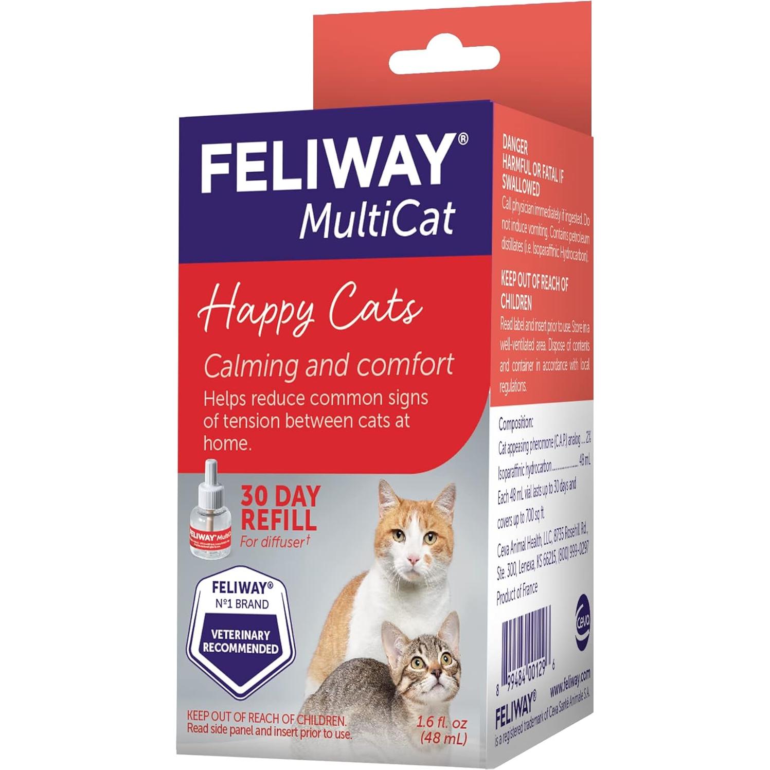 FELIWAY MultiCat Recarga 48ml - Difusor de Feromonas para Gatos
