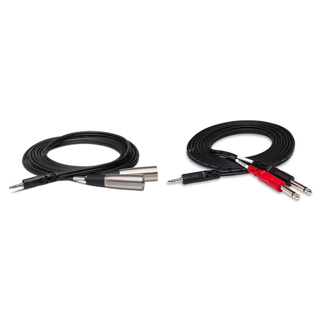 Cable de ruptura estéreos Hosa 3.5 mm TRS a XLR y 1/4 TS
