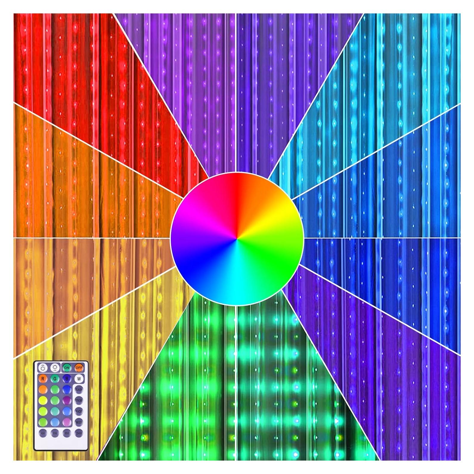 Luces de Cortina de Hadas KPROE 2m con Control Remoto 16 Colores
