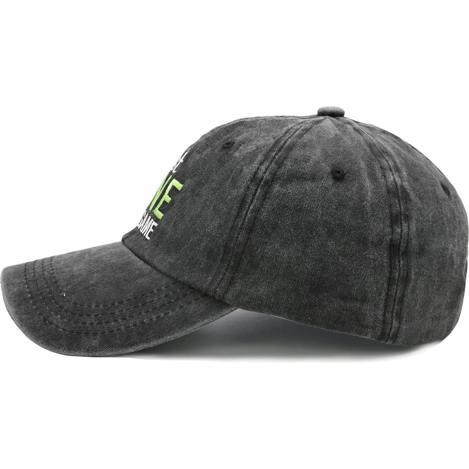 Gorra de Pickleball Ajustable Bordada 100% Algodón Negra