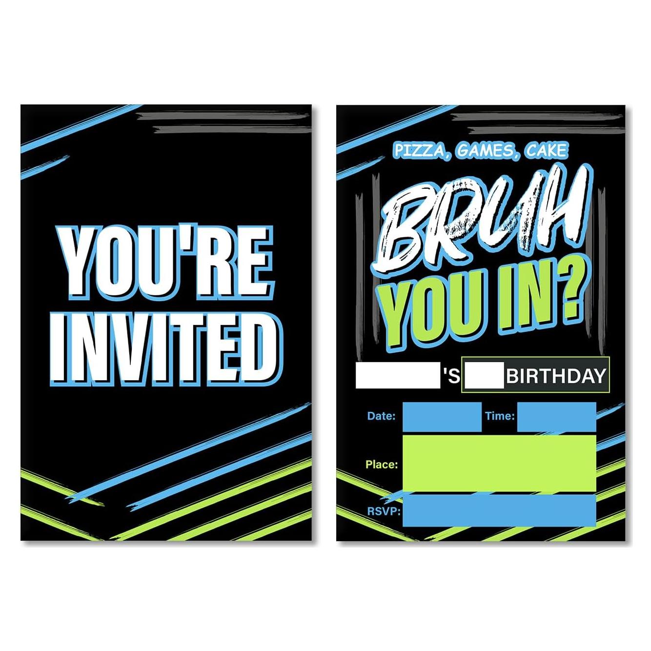 Invitaciones de Cumpleaños para Niños Soiceu Set de 20