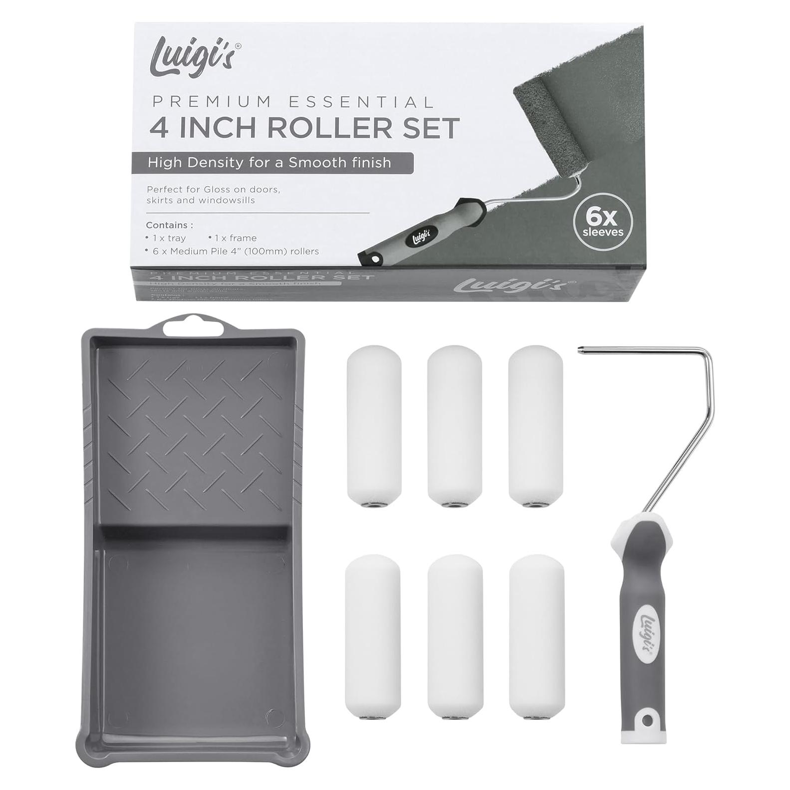 Juego de Rodillos de Pintura Mini Luigi 4" (10.16 cm) - 6 Piezas