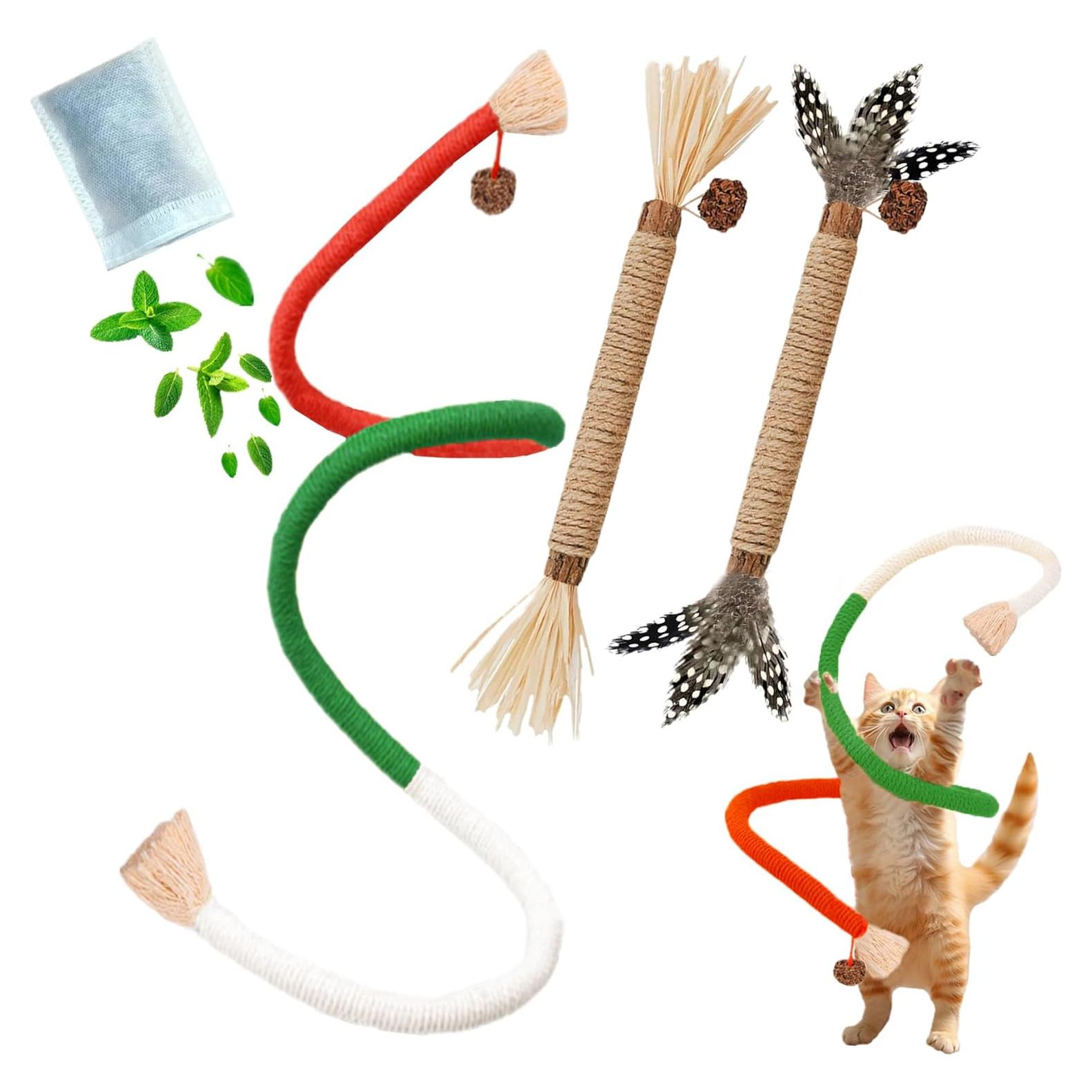 Juguetes para Gatos GREMBEB 3PCS Hierba Gatera Interactiva